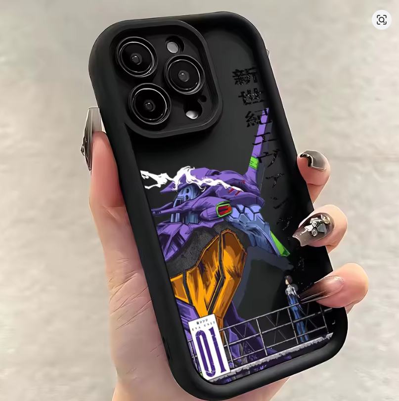 Case Anime Neon Genesis E-Evangelion iPhone 11 12 13 14 15 16 Mini Pro Max X XR