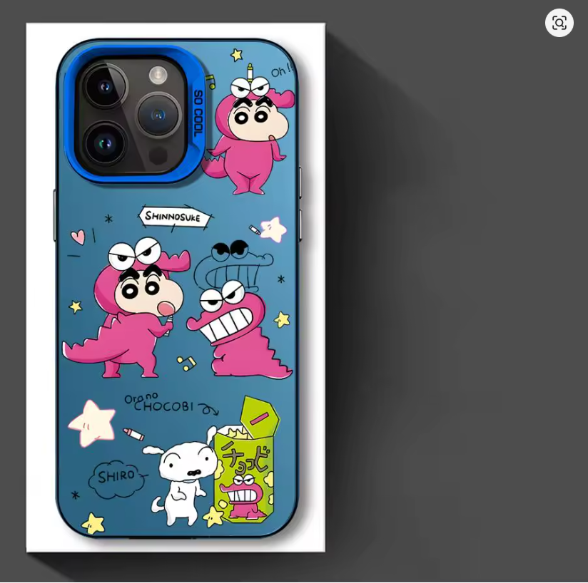 Case Anime Crayon Shin-Chan p/ iPhone 11 12 13 14 15 16 Plus Pro Max