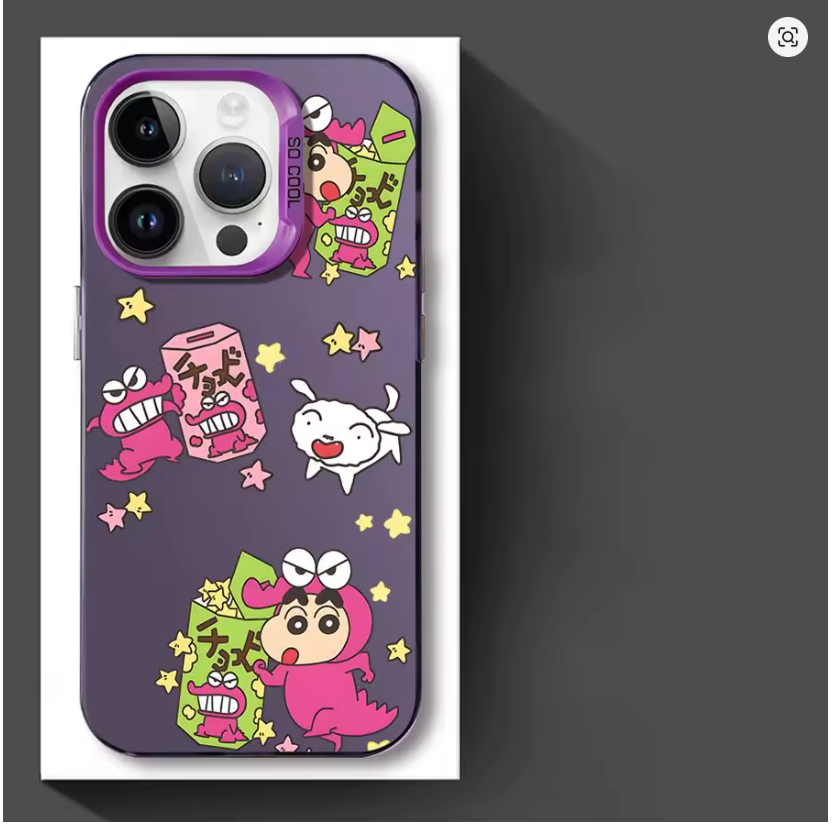 Case Anime Crayon Shin-Chan p/ iPhone 11 12 13 14 15 16 Plus Pro Max