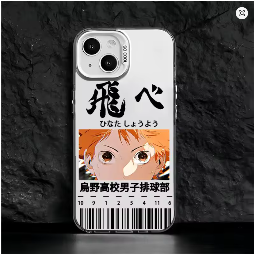 Case Anime Haikyuu Vôleibol p/ iPhone 11 12 13 14 15 16 17 Plus Pro Max