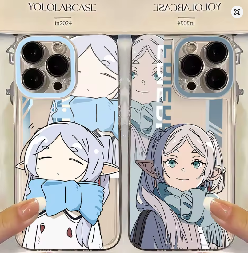 Case Anime Frieren Beyond Journey's End para iPhone 11 ao 17 | Pro, Max, Air