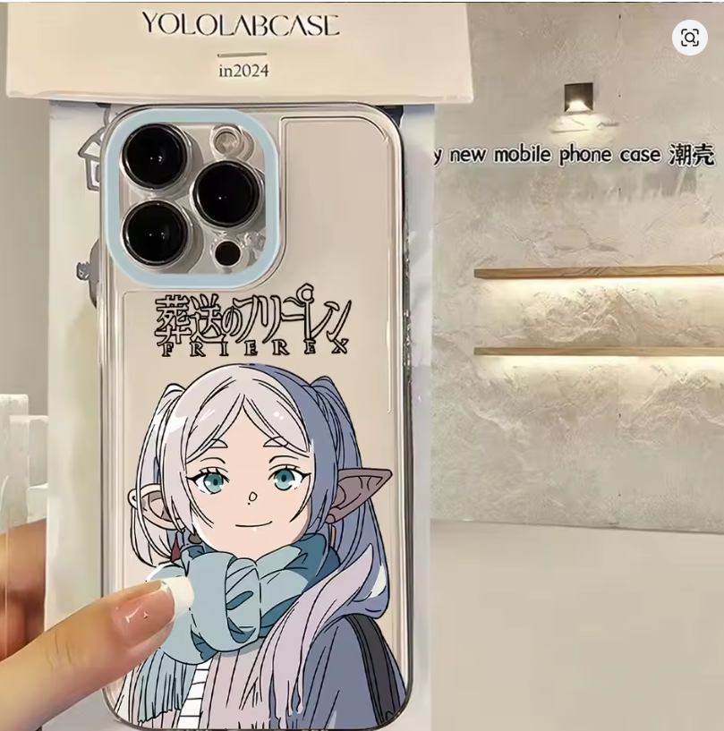Case Anime Frieren Beyond Journey's End para iPhone 11 ao 17 | Pro, Max, Air