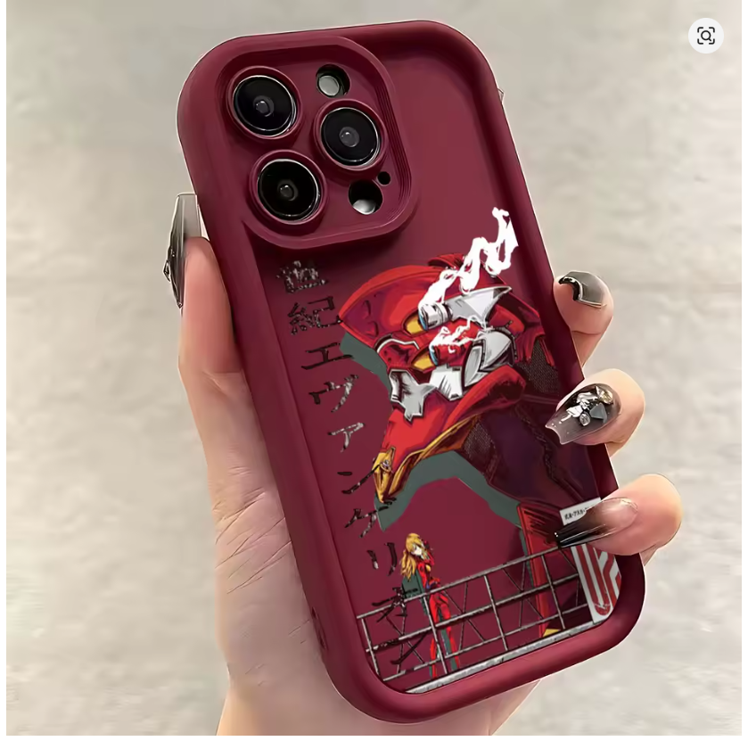 Case Anime Neon Genesis E-Evangelion iPhone 11 12 13 14 15 16 Mini Pro Max X XR