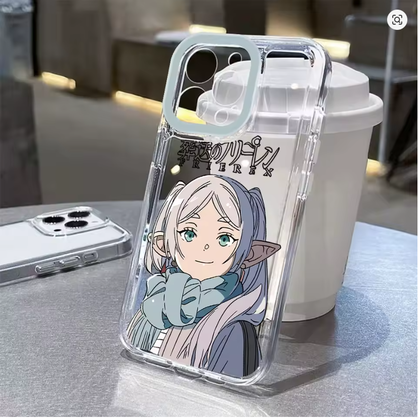 Case Anime Frieren Beyond Journey's End para iPhone 11 ao 17 | Pro, Max, Air