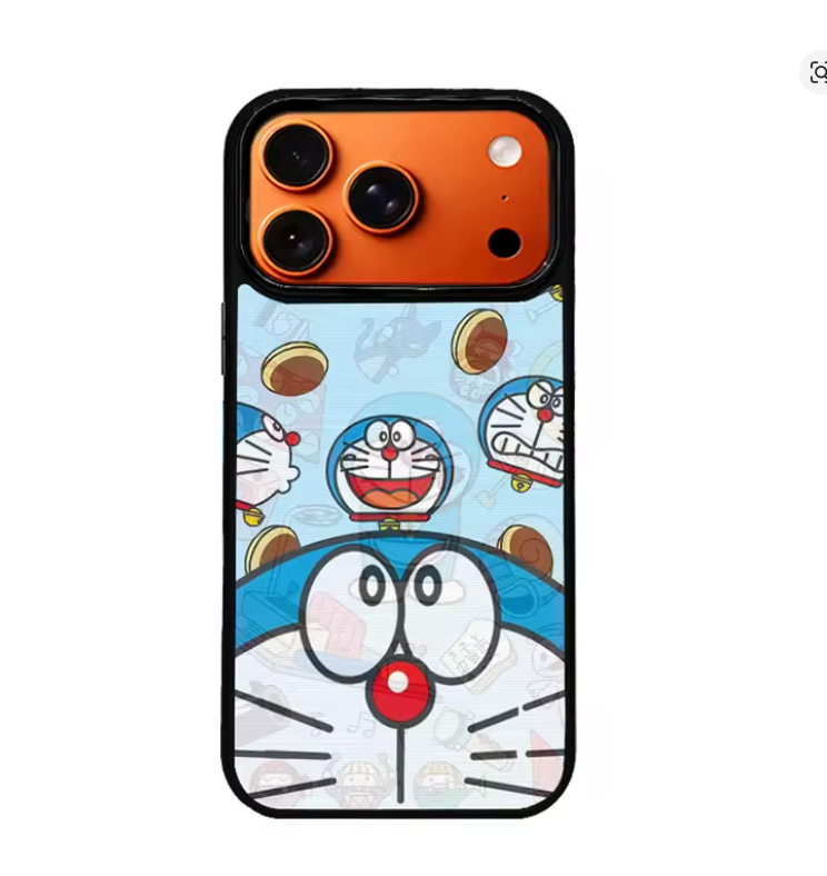 Case Magnética 2 em 1 3D Doraemon para iPhone 14, 15, 16 e 17