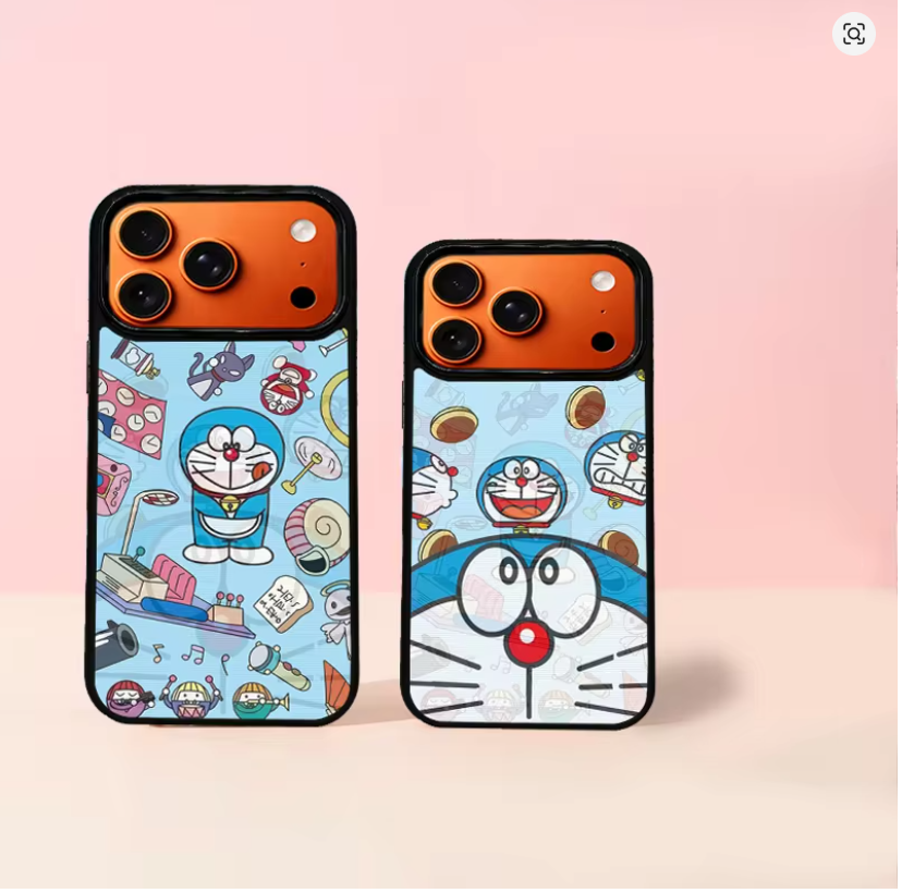 Case Magnética 2 em 1 3D Doraemon para iPhone 14, 15, 16 e 17