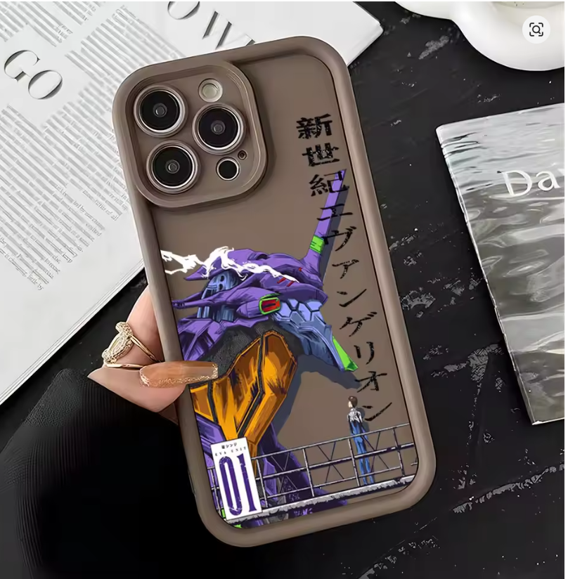 Case Anime Neon Genesis E-Evangelion iPhone 11 12 13 14 15 16 Mini Pro Max X XR