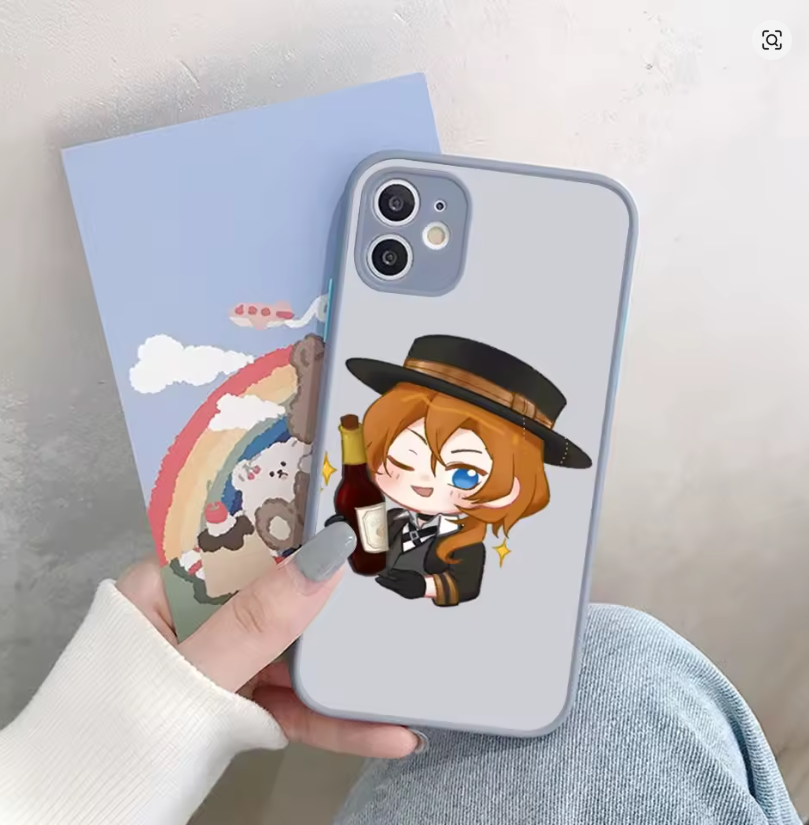 Case Anime Borgou Stray Dogs P/ Iphone Xr Xs 8 11 12 13 14 15 16 17 Pro Max