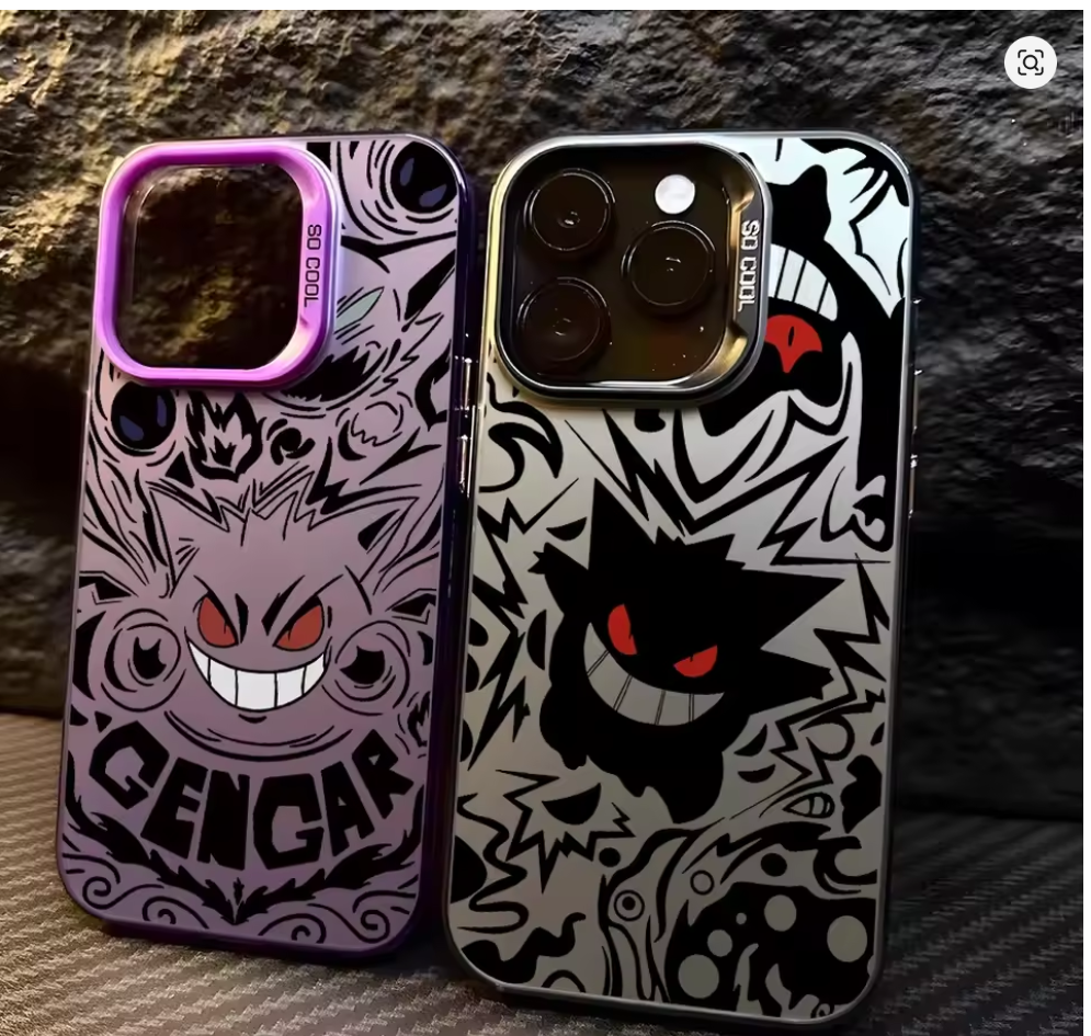 Capa Gengar Pokémon para iPhone 7 8 X XS XR 11 12 13 14 15 16 Pro Max