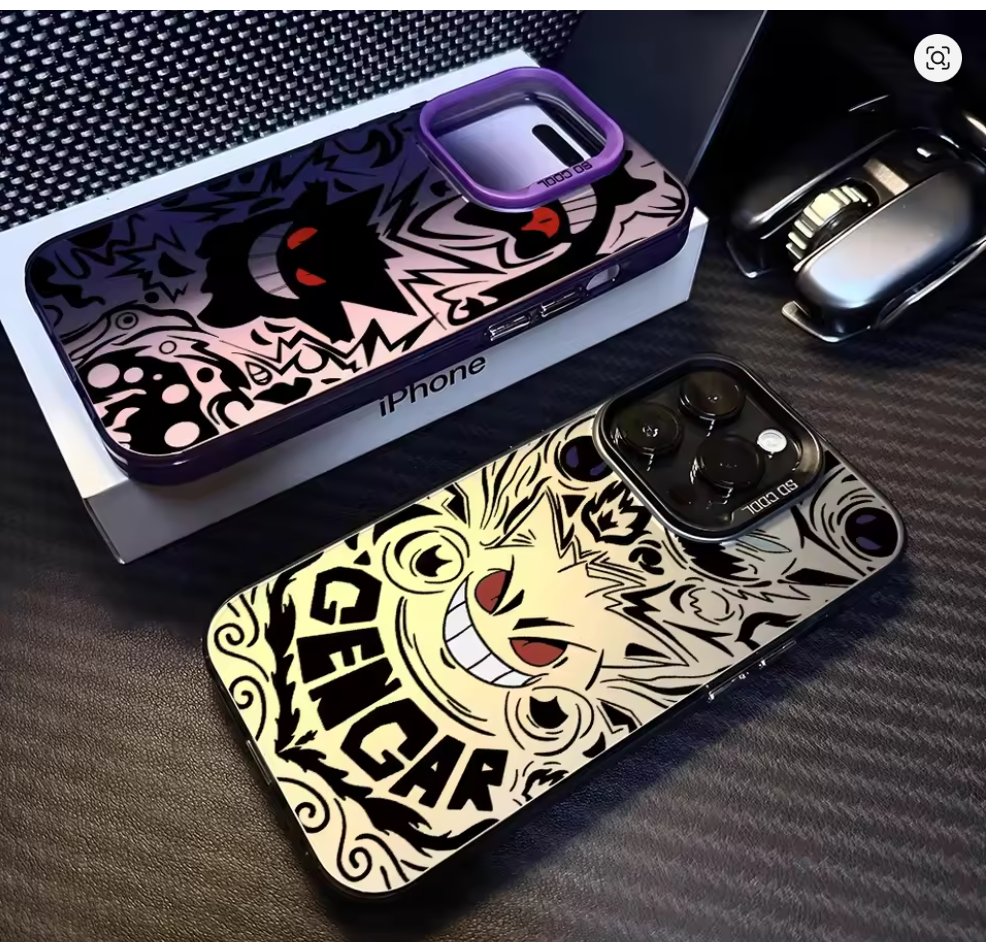 Capa Gengar Pokémon para iPhone 7 8 X XS XR 11 12 13 14 15 16 Pro Max