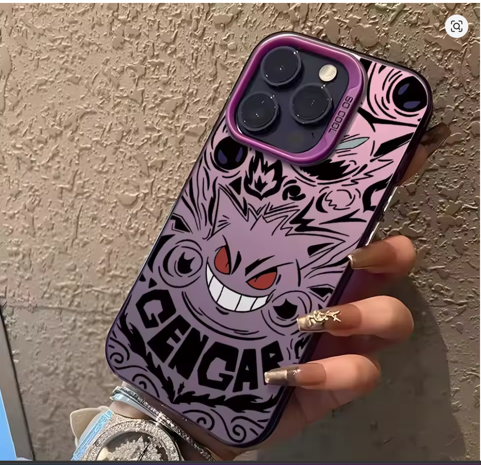 Capa Gengar Pokémon para iPhone 7 8 X XS XR 11 12 13 14 15 16 Pro Max