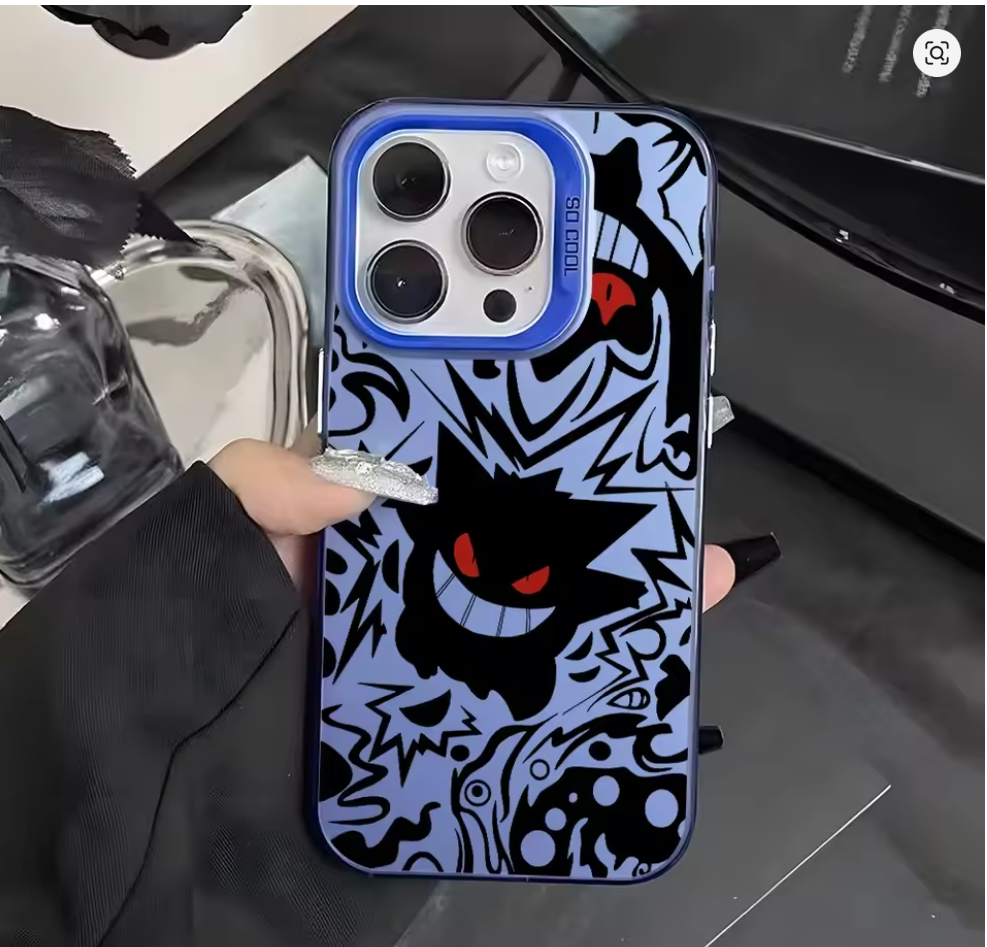Capa Gengar Pokémon para iPhone 7 8 X XS XR 11 12 13 14 15 16 Pro Max