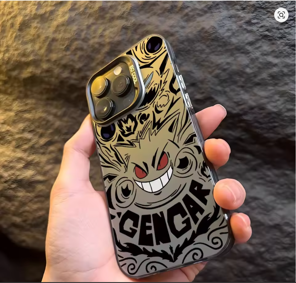 Capa Gengar Pokémon para iPhone 7 8 X XS XR 11 12 13 14 15 16 Pro Max