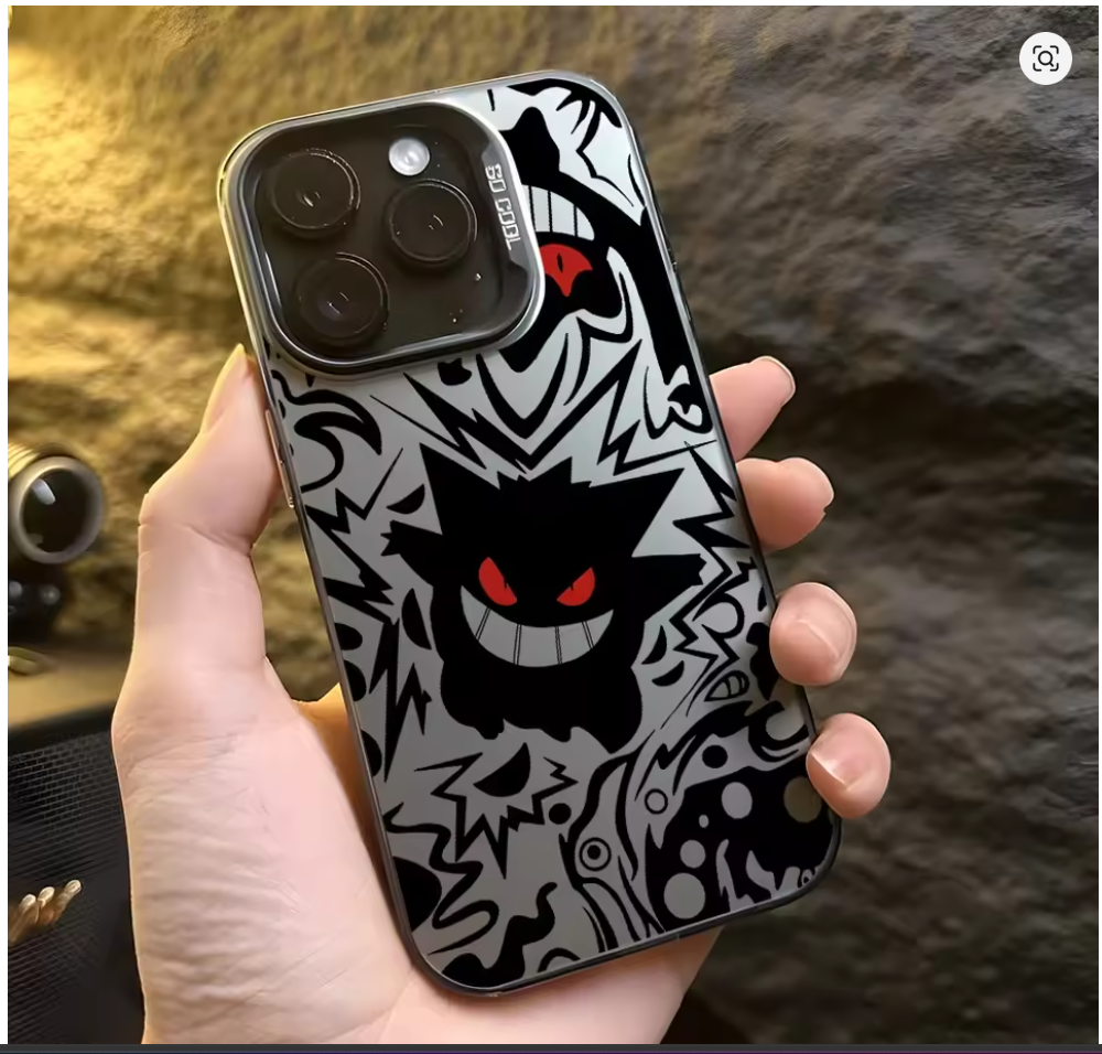 Capa Gengar Pokémon para iPhone 7 8 X XS XR 11 12 13 14 15 16 Pro Max