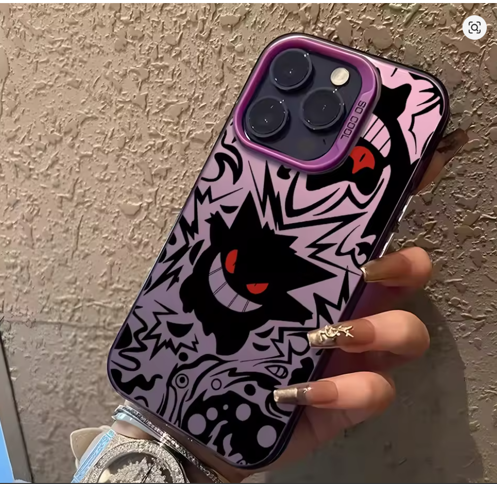 Capa Gengar Pokémon para iPhone 7 8 X XS XR 11 12 13 14 15 16 Pro Max