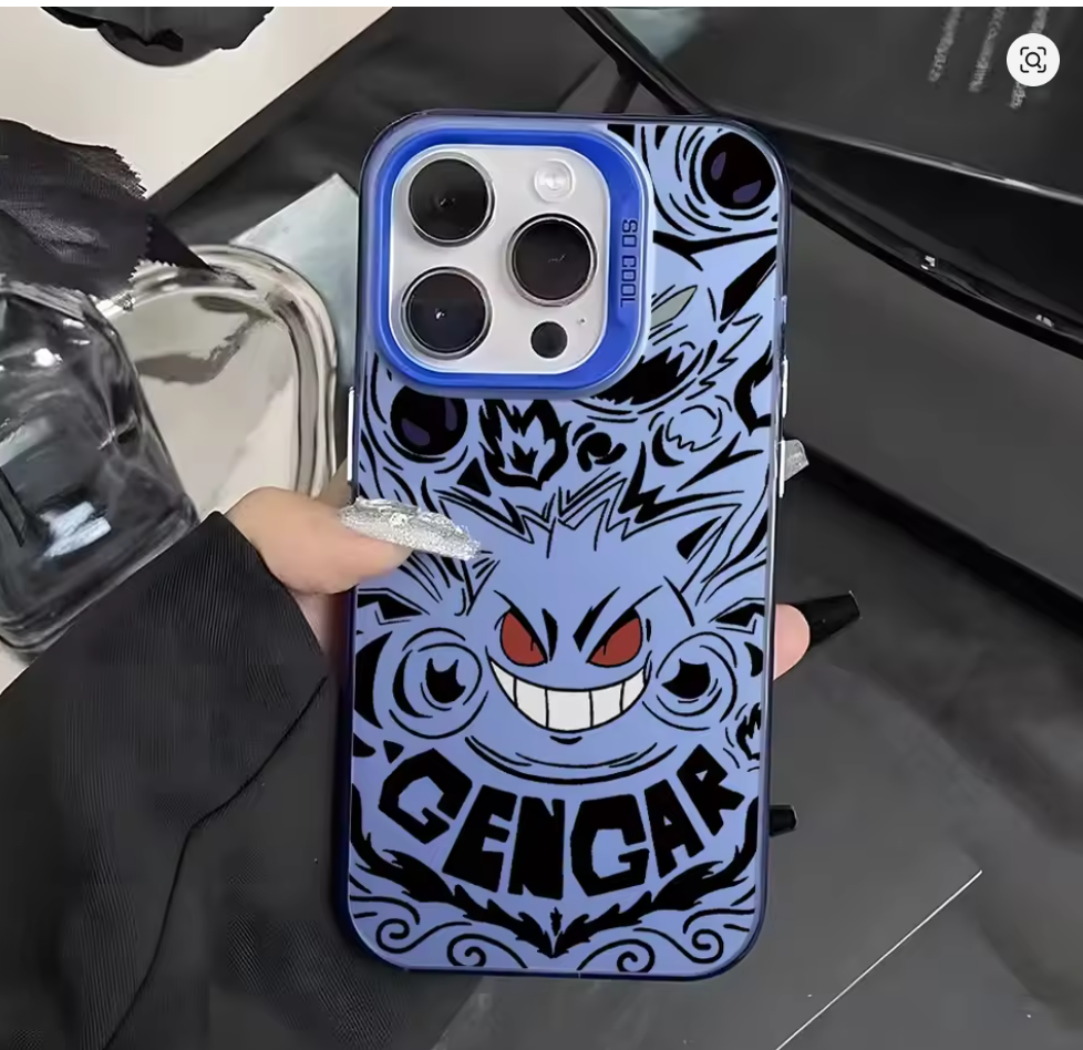Capa Gengar Pokémon para iPhone 7 8 X XS XR 11 12 13 14 15 16 Pro Max