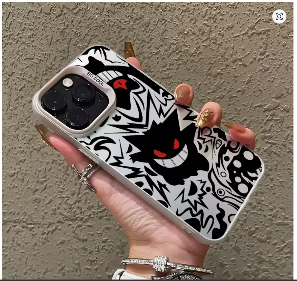 Capa Gengar Pokémon para iPhone 7 8 X XS XR 11 12 13 14 15 16 Pro Max