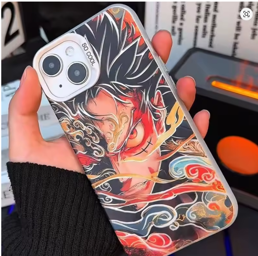 Case 3D Luffy One Piece P/ Iphone 11 12 13 4 15 16 17 Pro Plus Max