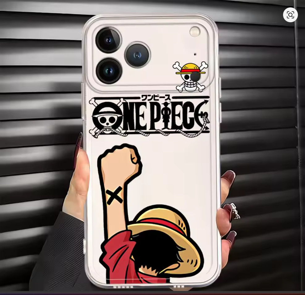 Capa Anime One Piece para iPhone – Modelos 7, 8, X, XR, XS, 11, 12, 13, 14, 15, 16 e Pro Max