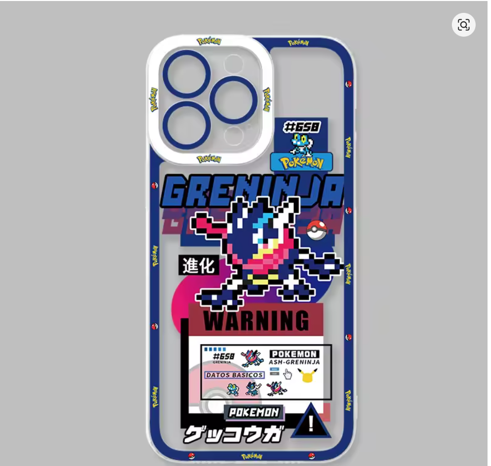 Capa Pokémon Anime Silicone Antichoque para iPhone 11, 12, 13, 14, 15, 16 e 17 Pro Max Air