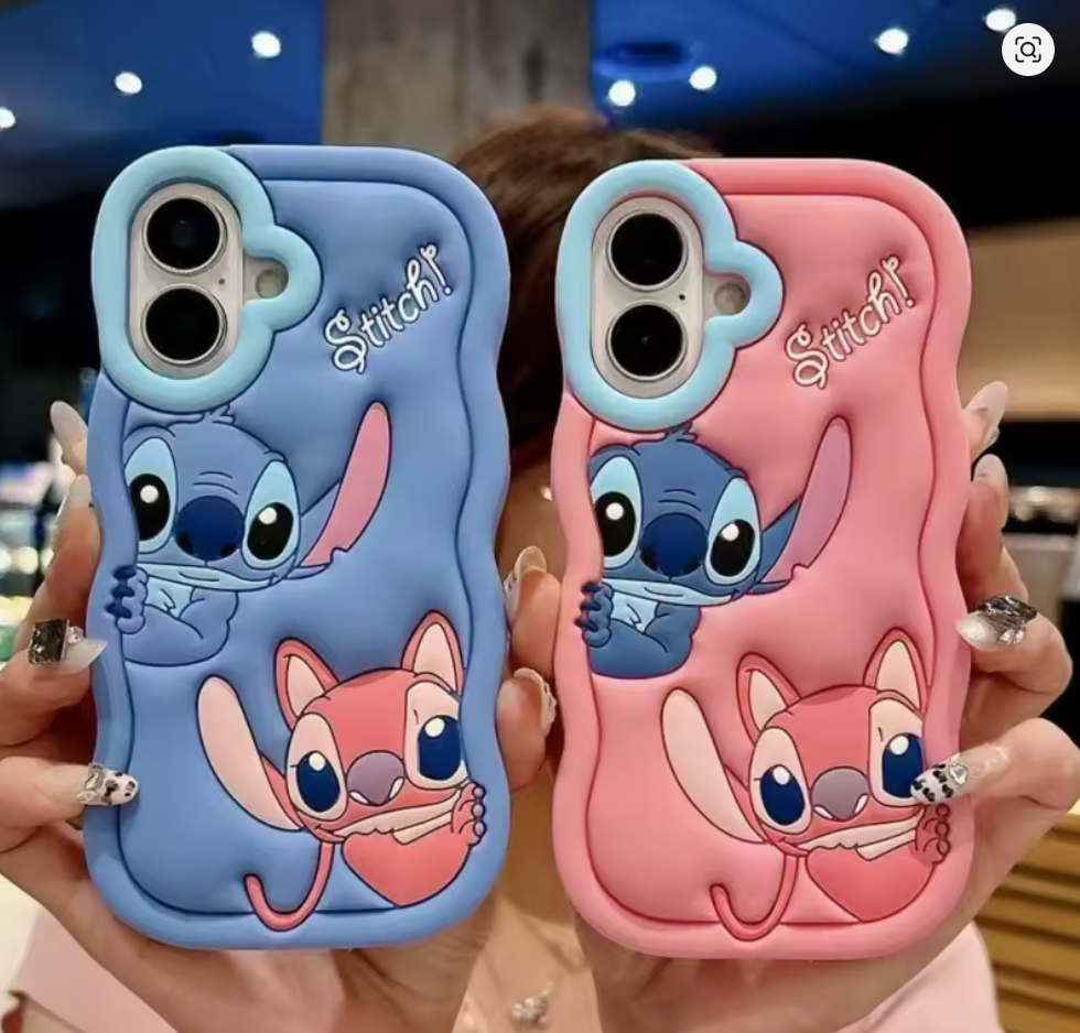 Case Anime Lilo e Stitch P Iphone 5 6 7 8 Plus X Xs Xr 11 12 13 14 15 16 Pro Max