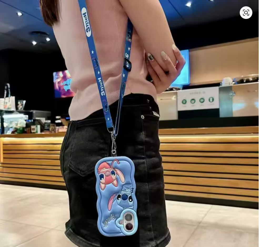 Case Anime Lilo e Stitch P Iphone 5 6 7 8 Plus X Xs Xr 11 12 13 14 15 16 Pro Max