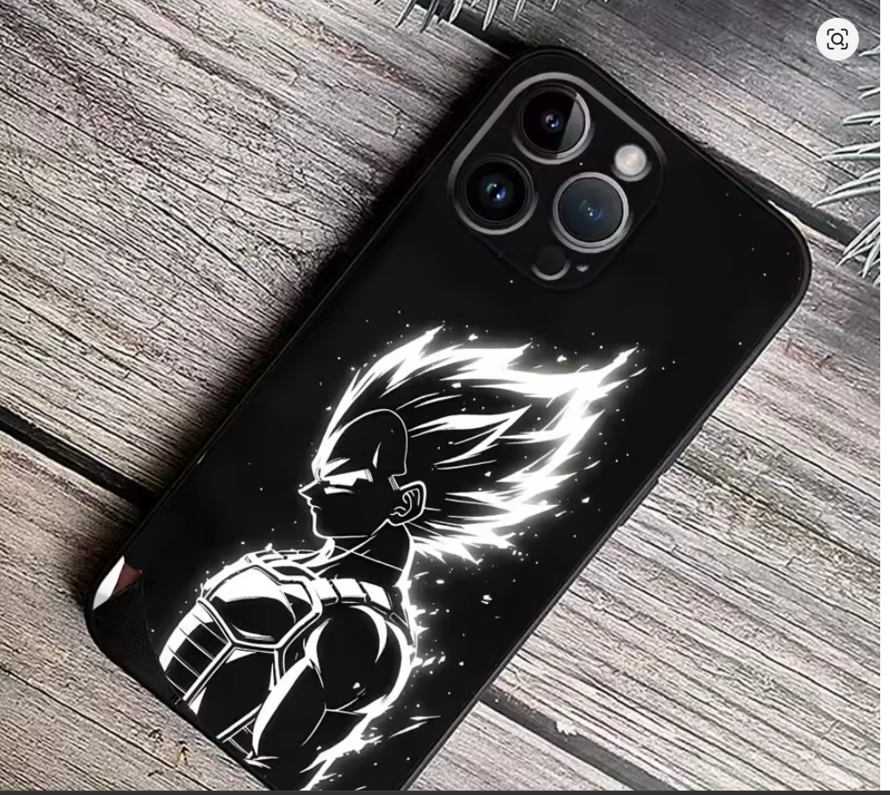 Capa dragon ball z silicone tpu Preto branco Iphone 6 7 8 9 10 11 12 13 14 15 16