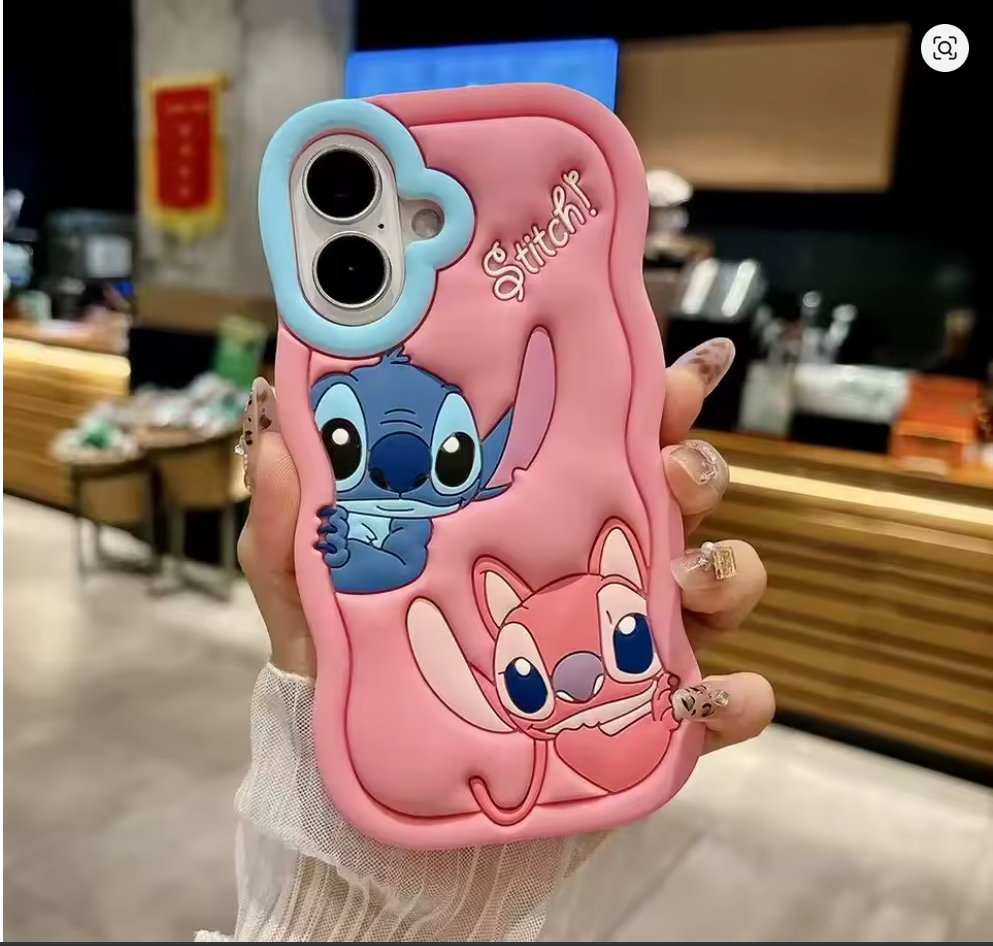 Case Anime Lilo e Stitch P Iphone 5 6 7 8 Plus X Xs Xr 11 12 13 14 15 16 Pro Max