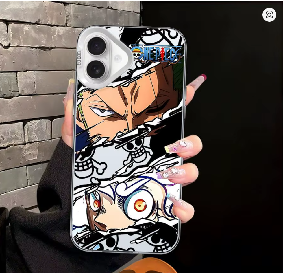 Case Luffy One Piece para iPhone 11 12 13 14 15 16 X XR XS Pro Max