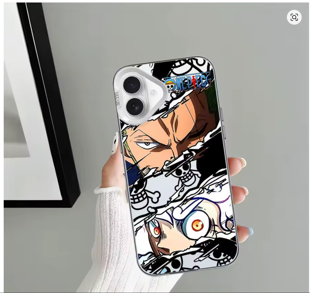 Case Luffy One Piece para iPhone 11 12 13 14 15 16 X XR XS Pro Max