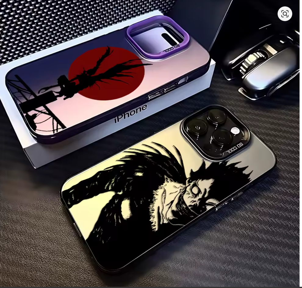 Case Anime Death Note para iPhone 7 ao 16 | Pro, Max, XR, XS, Plus