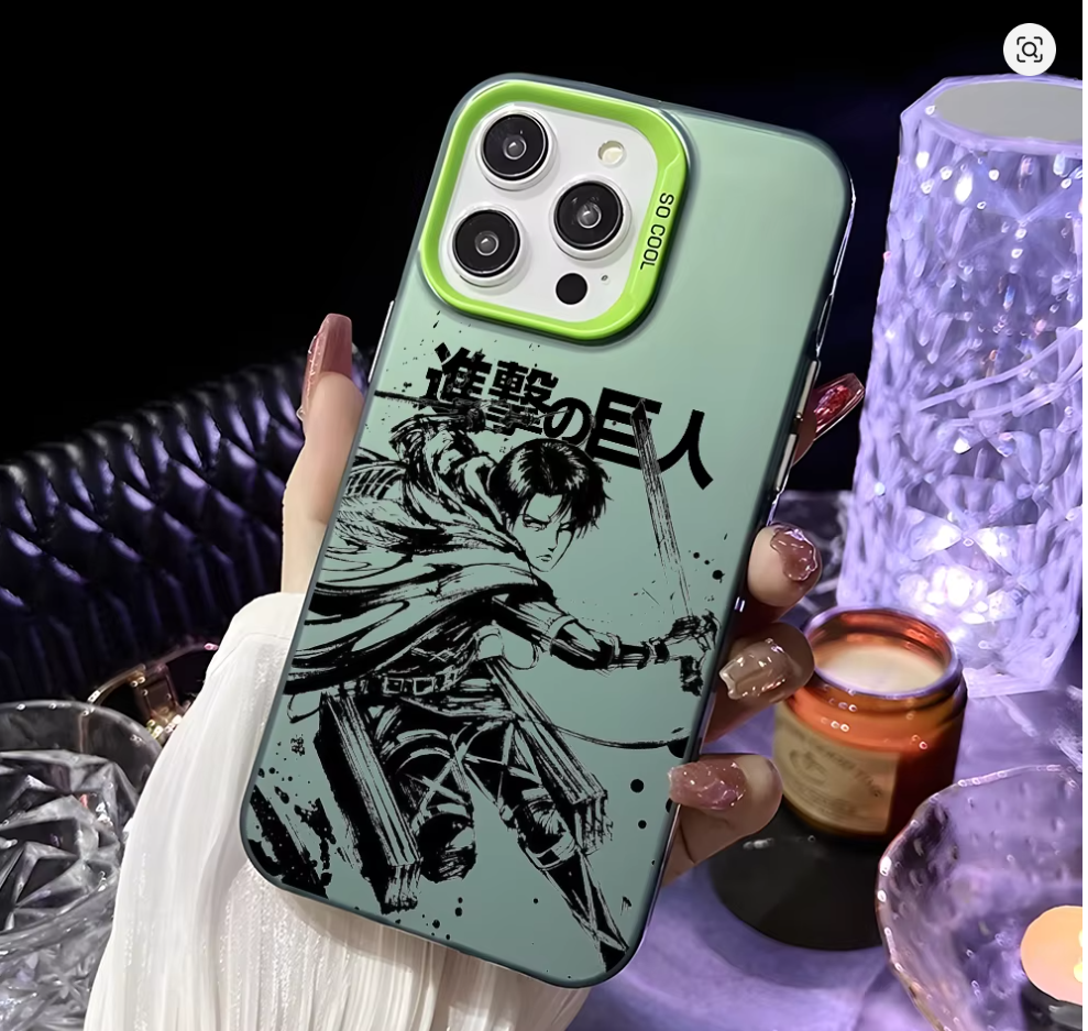 Capa Anime Attack on Titan para iPhone 11, 12, 13, 14, 15 e 16 | Pro, Max