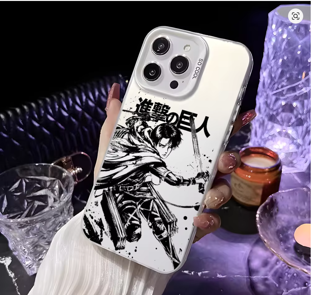 Capa Anime Attack on Titan para iPhone 11, 12, 13, 14, 15 e 16 | Pro, Max