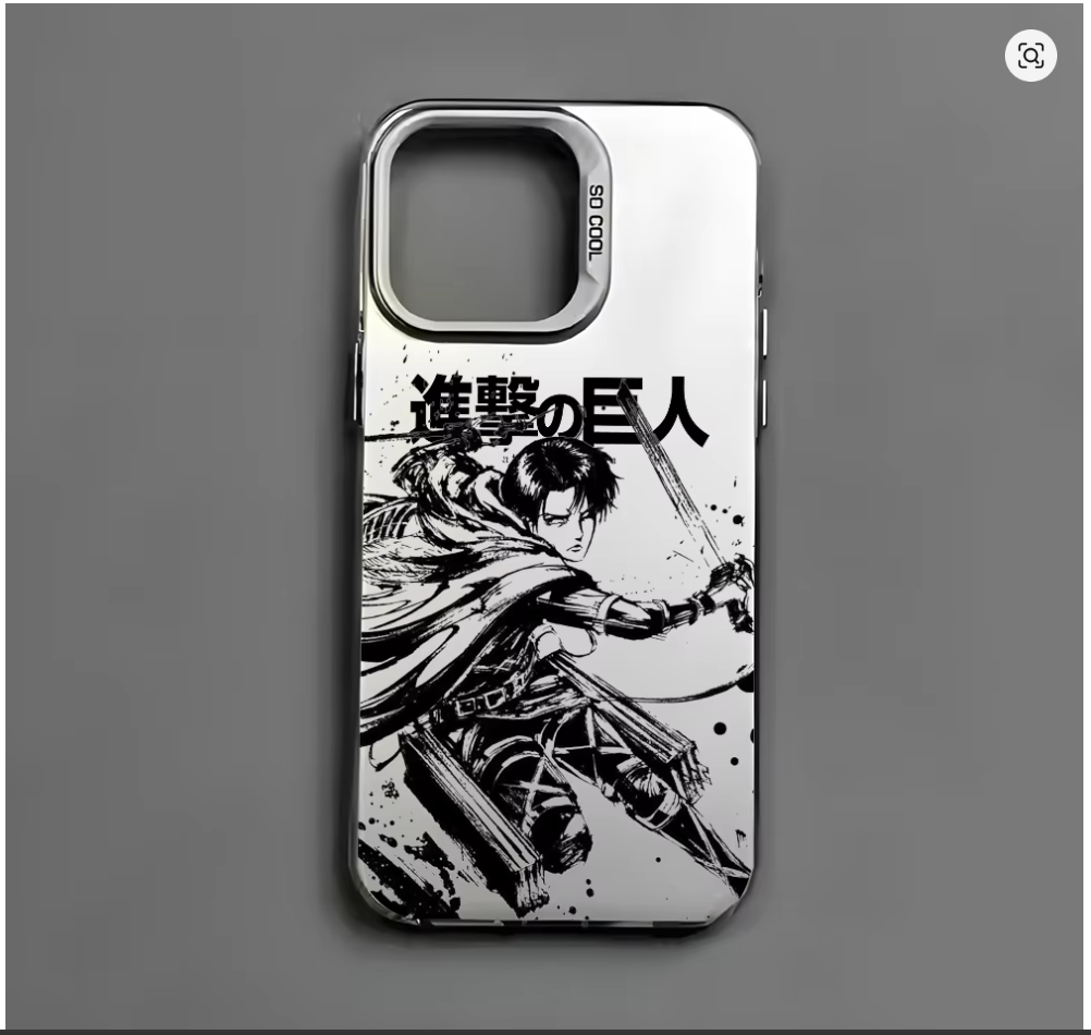 Capa Anime Attack on Titan para iPhone 11, 12, 13, 14, 15 e 16 | Pro, Max