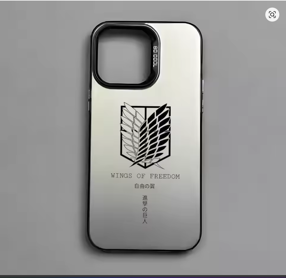 Capa Anime Attack on Titan para iPhone 11, 12, 13, 14, 15 e 16 | Pro, Max