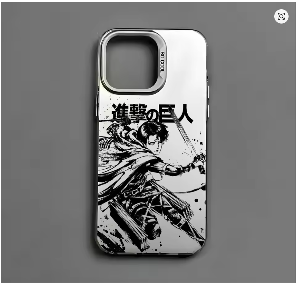 Capa Anime Attack on Titan para iPhone 11, 12, 13, 14, 15 e 16 | Pro, Max