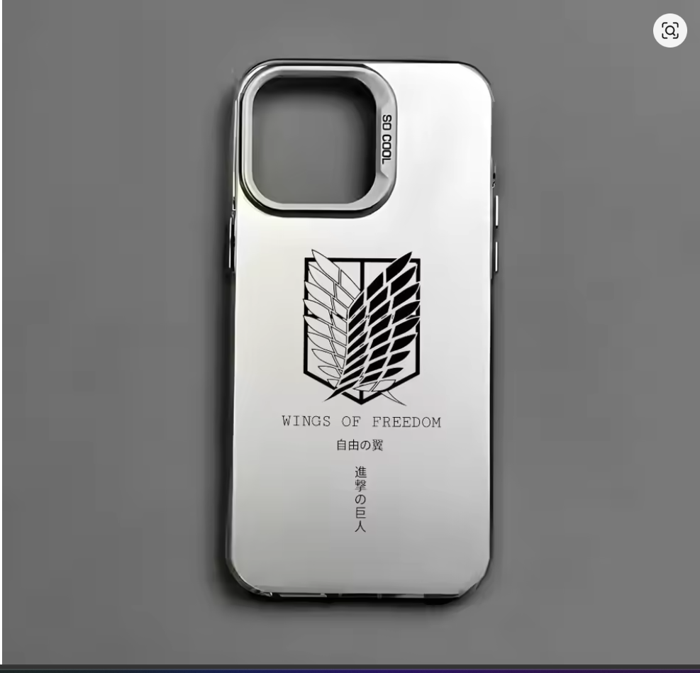 Capa Anime Attack on Titan para iPhone 11, 12, 13, 14, 15 e 16 | Pro, Max