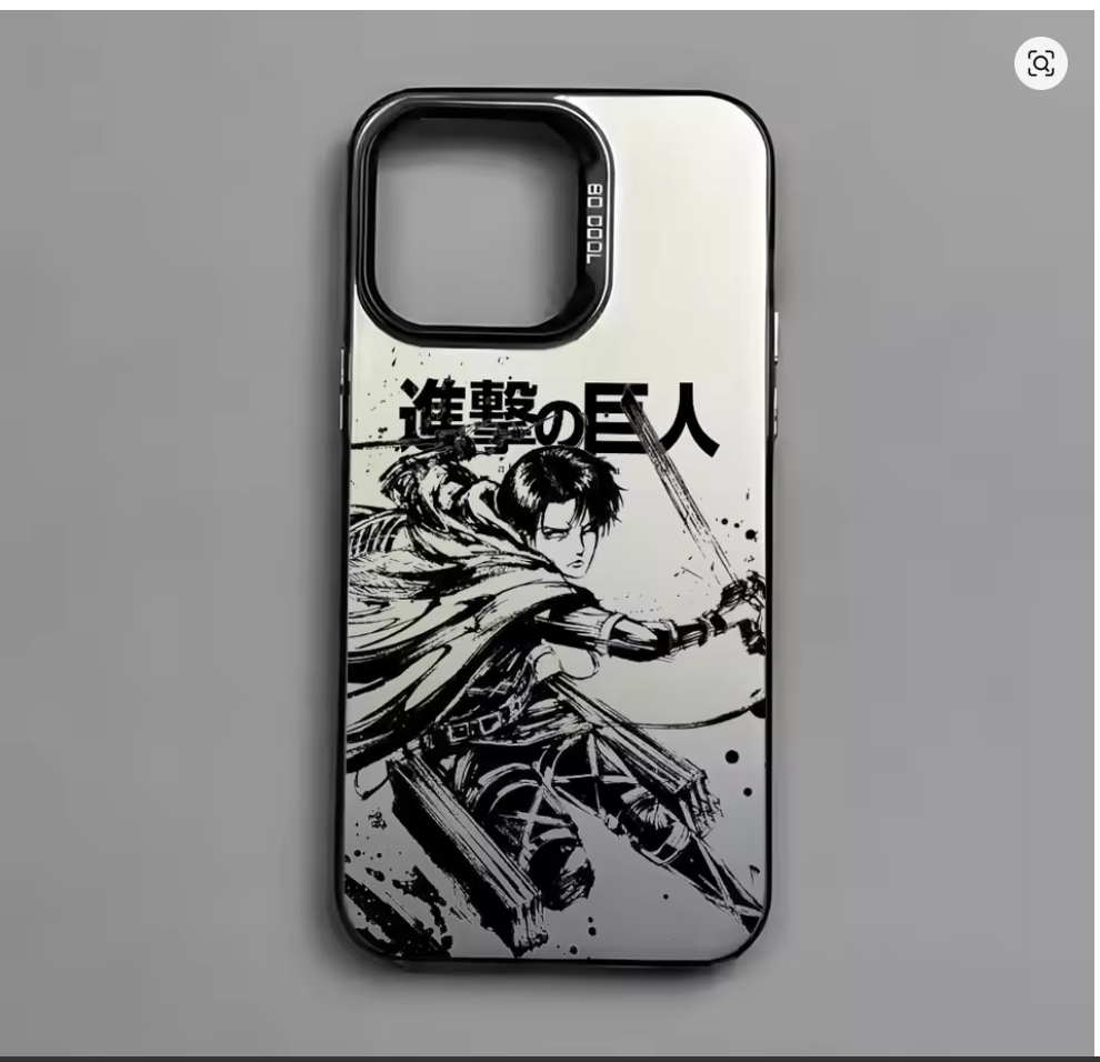 Capa Anime Attack on Titan para iPhone 11, 12, 13, 14, 15 e 16 | Pro, Max