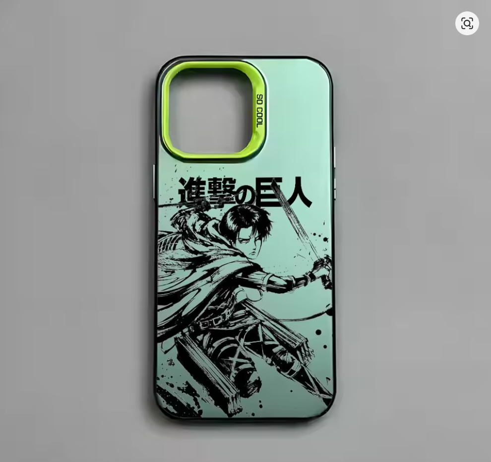 Capa Anime Attack on Titan para iPhone 11, 12, 13, 14, 15 e 16 | Pro, Max
