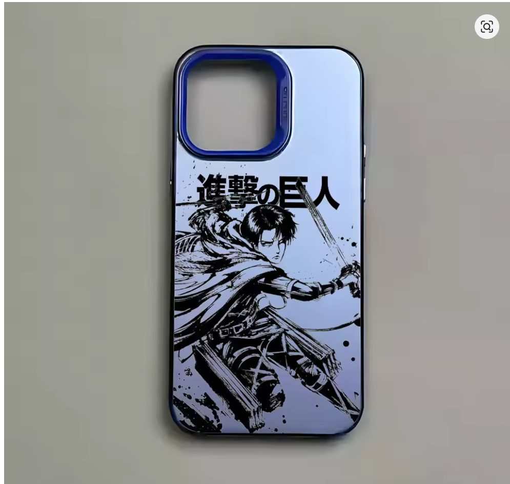 Capa Anime Attack on Titan para iPhone 11, 12, 13, 14, 15 e 16 | Pro, Max