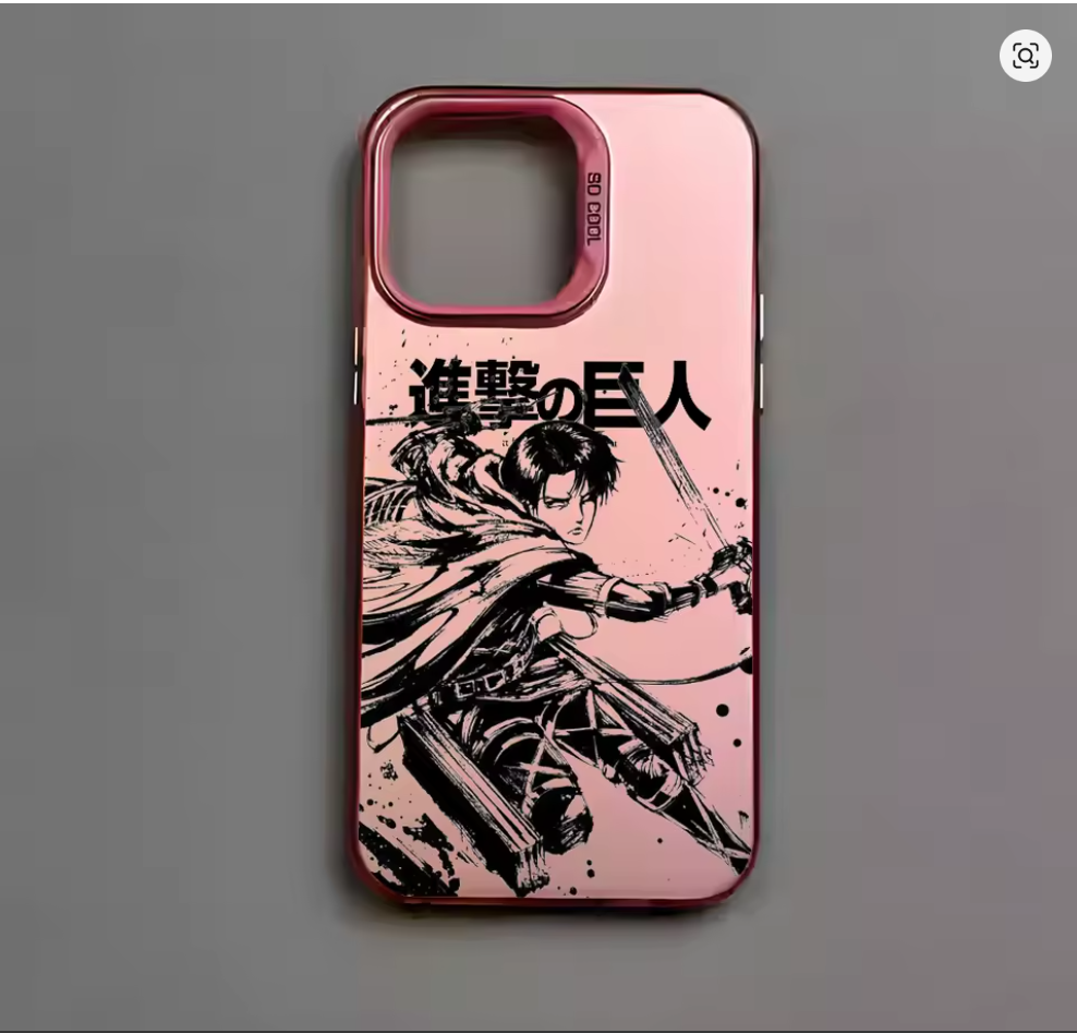 Capa Anime Attack on Titan para iPhone 11, 12, 13, 14, 15 e 16 | Pro, Max