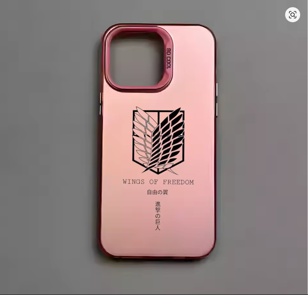Capa Anime Attack on Titan para iPhone 11, 12, 13, 14, 15 e 16 | Pro, Max