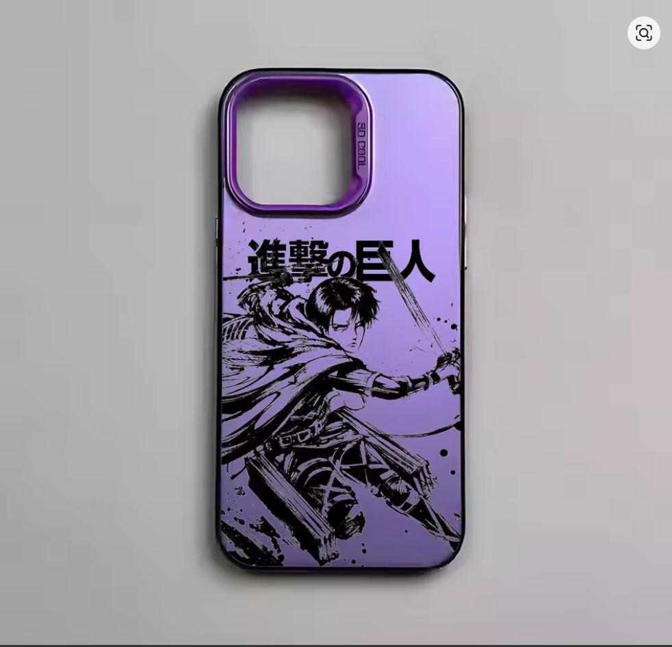 Capa Anime Attack on Titan para iPhone 11, 12, 13, 14, 15 e 16 | Pro, Max
