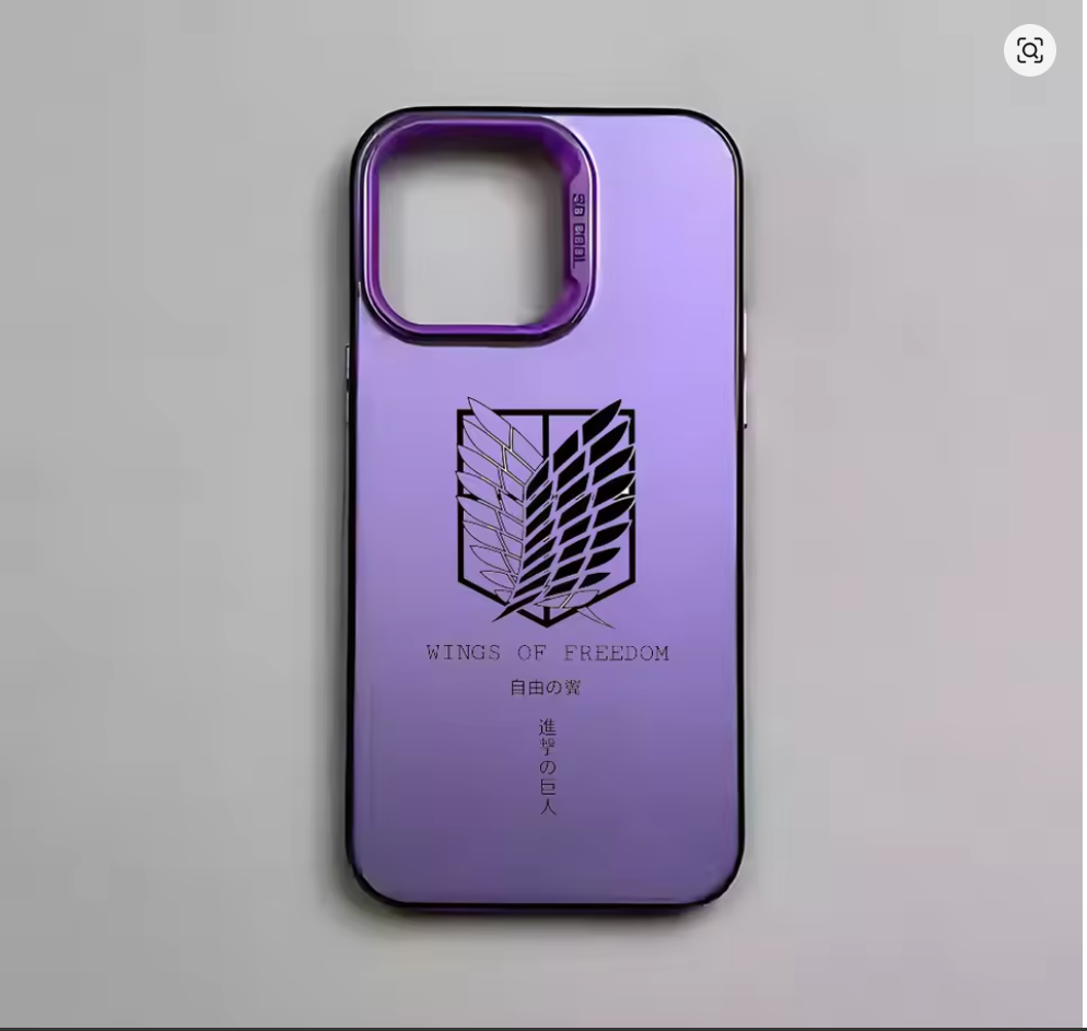 Capa Anime Attack on Titan para iPhone 11, 12, 13, 14, 15 e 16 | Pro, Max
