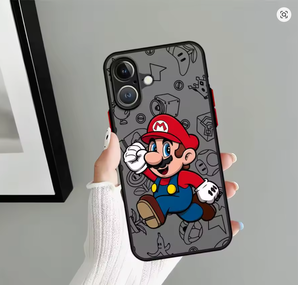 Case pc tpu Mario Anime P Iphone 6s 7 8 plus X Xs Xr Max 11 12 13 14 15 16 17  Pro
