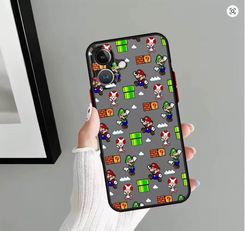Case pc tpu Mario Anime P Iphone 6s 7 8 plus X Xs Xr Max 11 12 13 14 15 16 17  Pro