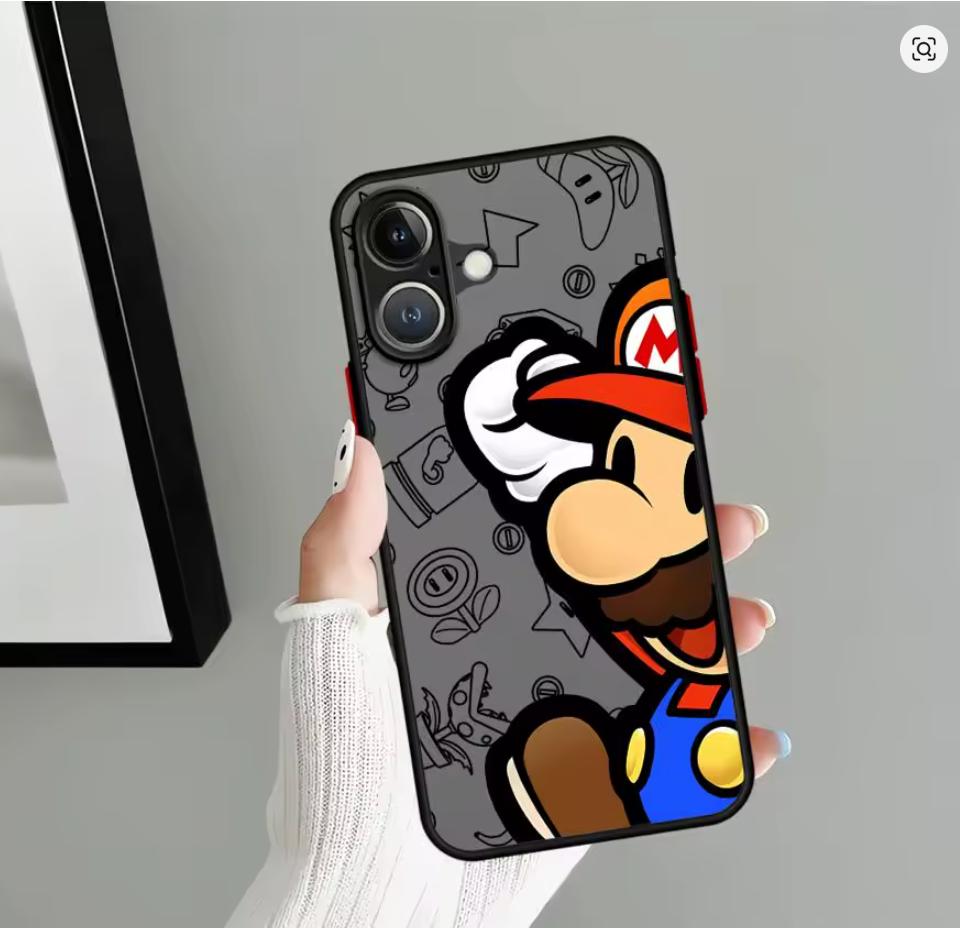 Case pc tpu Mario Anime P Iphone 6s 7 8 plus X Xs Xr Max 11 12 13 14 15 16 17  Pro