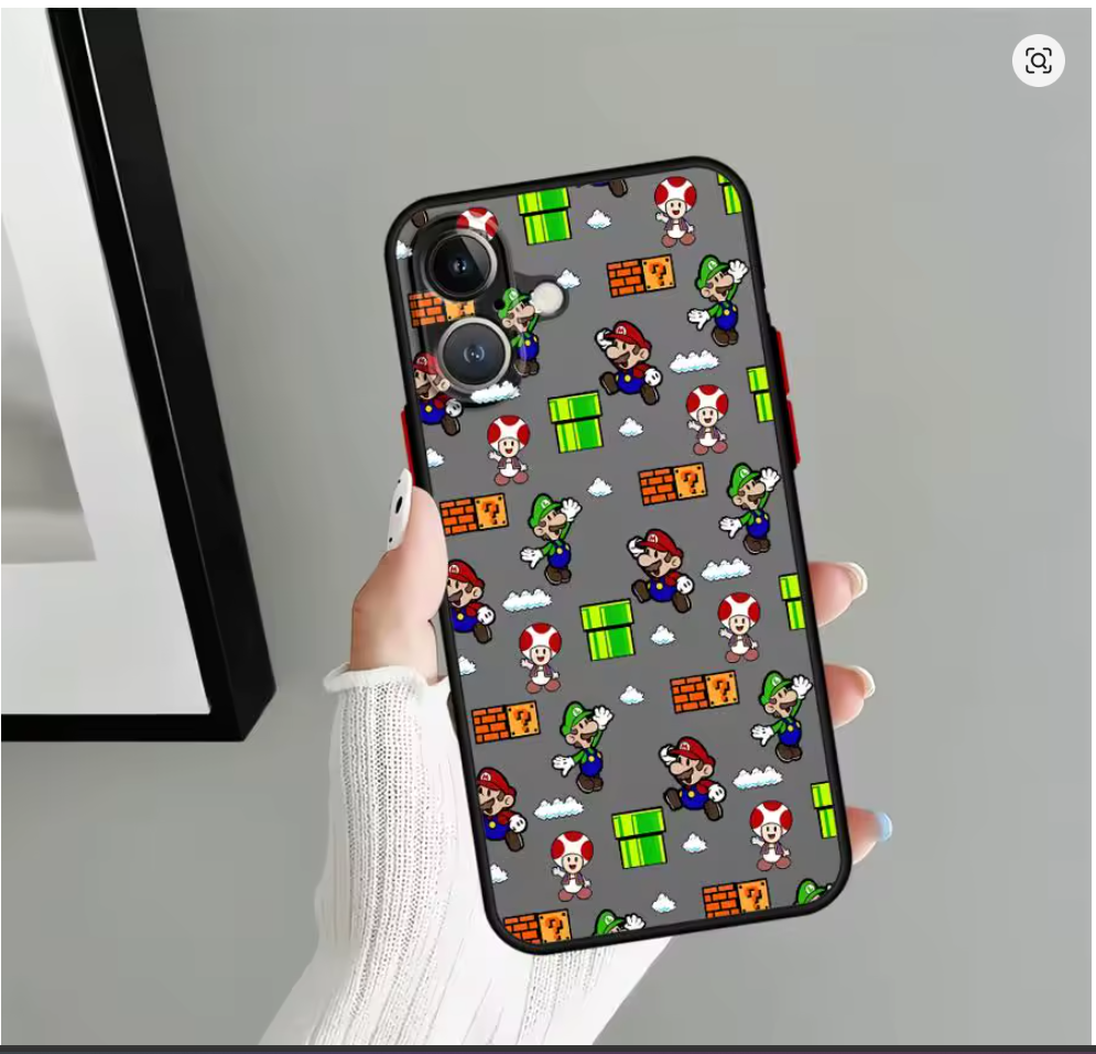 Case pc tpu Mario Anime P Iphone 6s 7 8 plus X Xs Xr Max 11 12 13 14 15 16 17  Pro