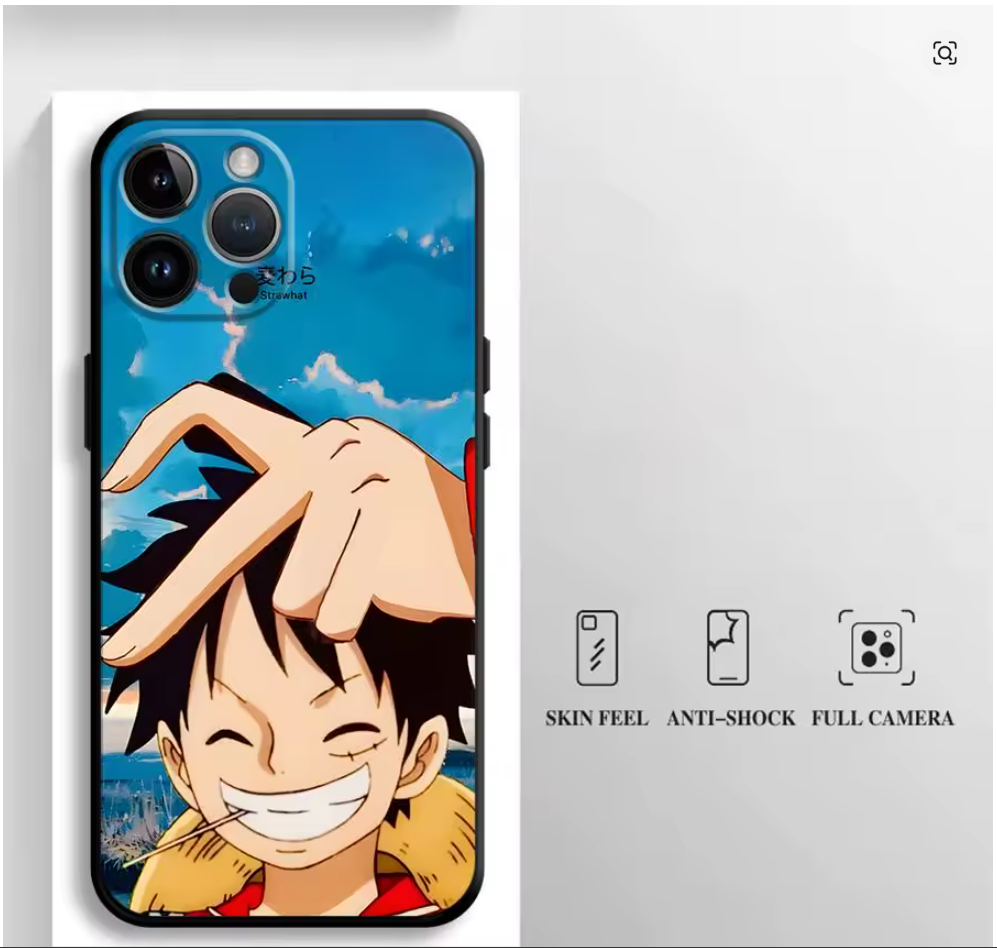 Case Luffy One Piece para iPhone – PC TPU Anti-Impacto | Capas & Cia