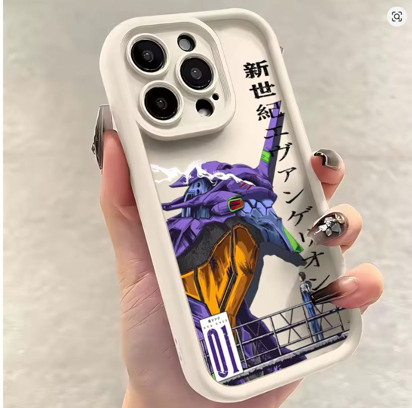 Case Anime Neon Genesis E-Evangelion iPhone 11 12 13 14 15 16 Mini Pro Max X XR